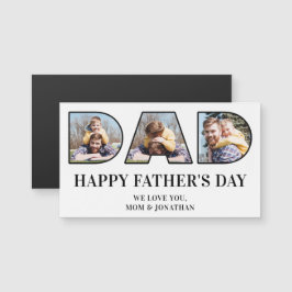 3 Collage de fotos Feliz Día del Padre Tarjeta mag