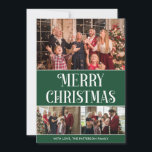 3 Collage de fotos Navidad Verde y Blanca Feliz<br><div class="desc">Crea tu propia tarjeta de vacaciones de fotos navideñas de 3 Collages de fotos, verde y blanco, con nuestra herramienta de diseño fácil de usar. Añade tus fotos favoritas de amigos, familia, vacaciones, pasatiempos y mascotas y tendrás un impresionante collage de fotos único. Nuestro collage de fotos personalizados es perfecto...</div>