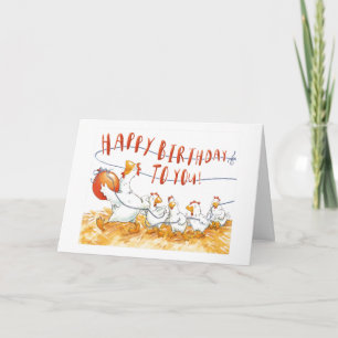 *3 CUMPLEAÑOS* DE ALGUNA FELIZ Tarjeta DE CHICKENS