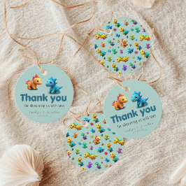 3 d Dino dinosaurio niño ducha de bebé Etiquetas F