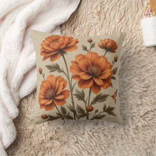 3.d flores naranjas quemadas en almohada de fondo 