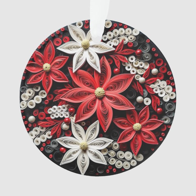 3.d Navidades de acristalamiento Ornamento de flor (Anverso)