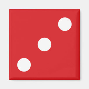 3 Dados Rojos Imán
