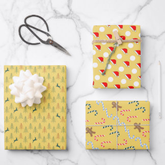 3 diseño de papel de envoltura de Navidades -amari