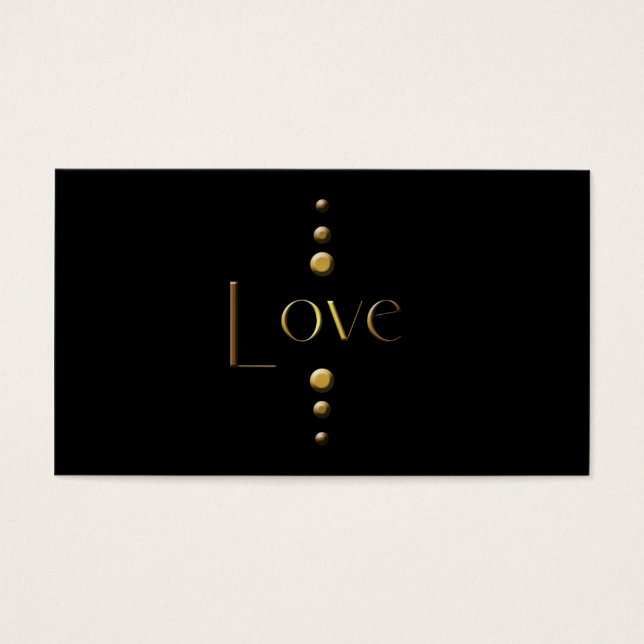 3 Dot Gold Block Love & Black Background (Frente)