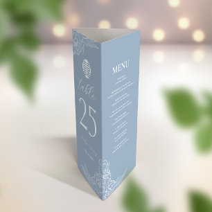 3 en 1 Número de mesa, Menú y tarjeta de agradecim