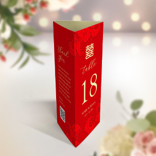 3 en 1 Número de mesa, Menú y tarjeta de agradecim