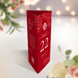 3 en 1 Número de mesa, Menú y tarjeta de agradecim