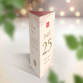 3 en 1 Número de mesa, Menú y tarjeta de agradecim