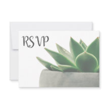 3 Entree Choice Modern Green Succulum RSVP