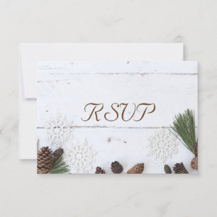 3 Entree Choice Pinecone y Snowflake RSVP