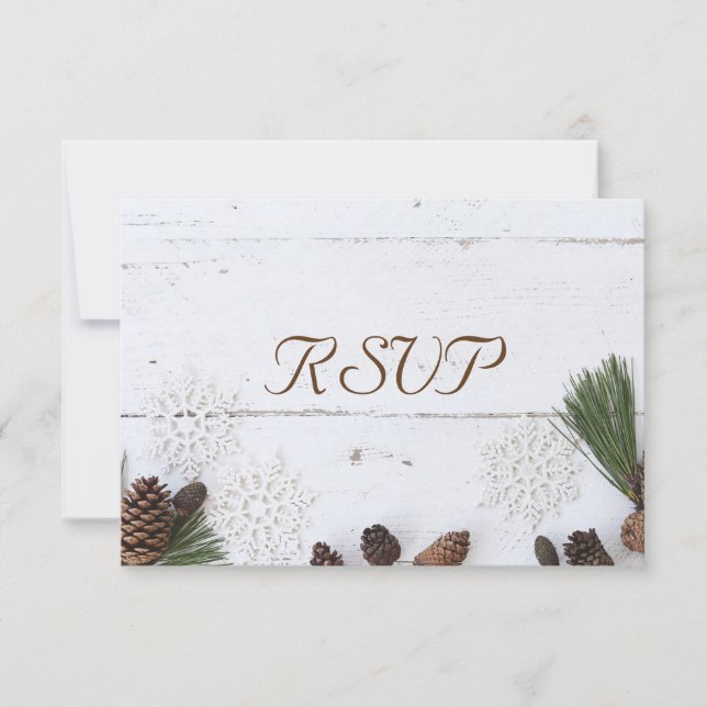 3 Entree Choice Pinecone y Snowflake RSVP (Anverso)