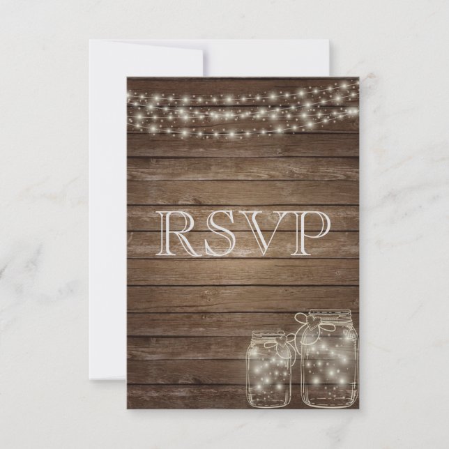 3 Entree elige respuesta de Boda de Mason Jar rusa (Anverso)