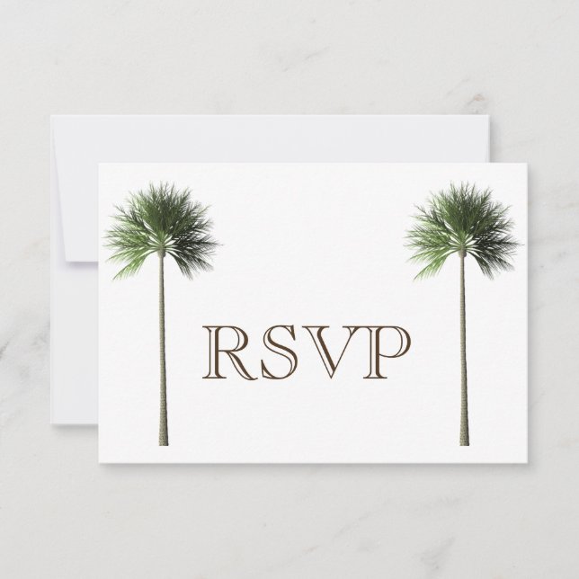 3 Entree Tropical Entree Menu RSVP Tarjeta Boda (Anverso)