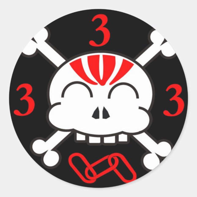 3 es un pegatina de números mágicos (Anverso)