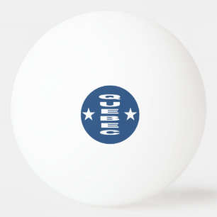 3 estrellas DESIGN QUEBEC bola de ping-pong blanco