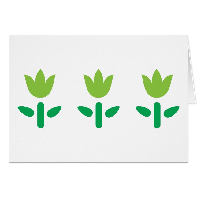 3 Flores verdes (Anverso (Horizontal))