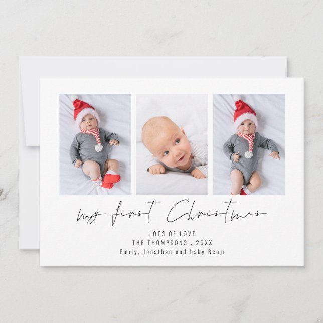 3 Foto 2026 Calendario Primer Navidad del bebé (Anverso)