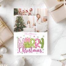 3 Foto Arco Verde Rosa Árbol Feliz Navidad