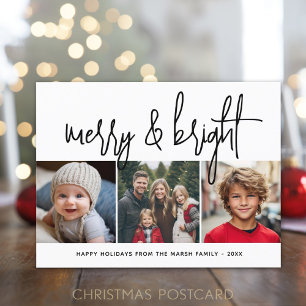 3 Foto Collage de Navidad - Alegre y Brillante -
