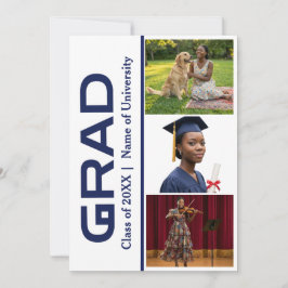 3 Foto Invitación de Celebración de Graduación Azu
