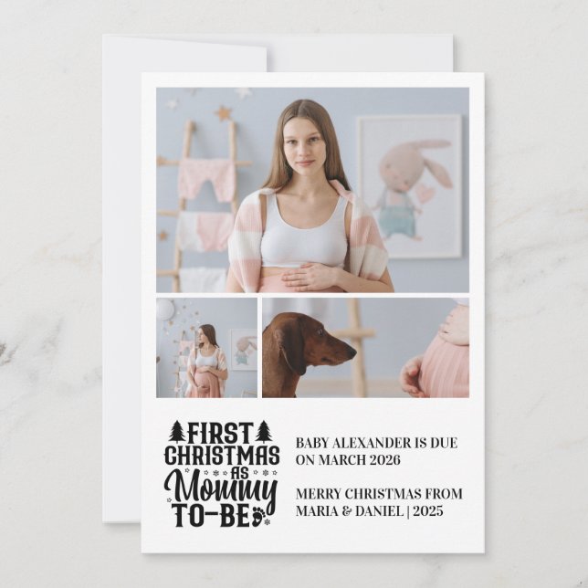 3 Foto madre para ser Navidad Embarazo (Anverso)