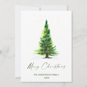 3 FOTO Sencillo saludo de árbol de Navidad Minimal