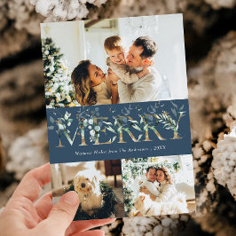 3 Foto Verde Vegetación Azul Feliz Navidad