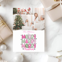 3 Fotografía Verde Rosa Feliz Navidad