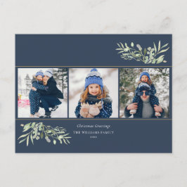 3 Fotografías de Navidad Saludos verdes Modernos