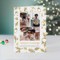 3 Fotos Acorn Pattern Seasons Greetings