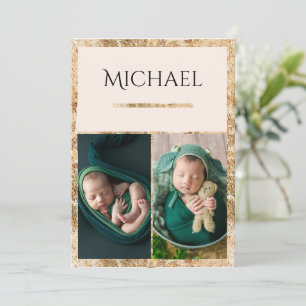 3 fotos Anuncio de nacimiento de bebé