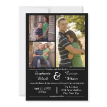 3 Fotos en negro - Invitación a la boda