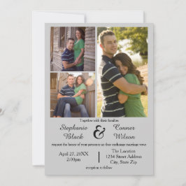 3 fotos gris - Invitación a la boda