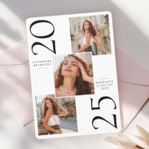 3 fotos Invitación moderna de graduación