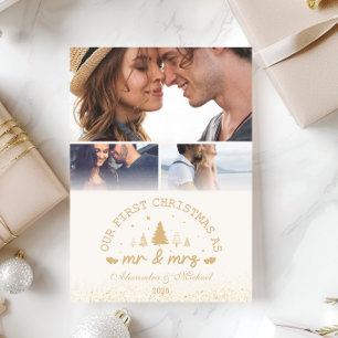 3 Fotos Primera Navidad como Mr. y Mrs. gold
