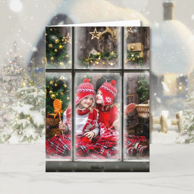 3 Fotos Ventana Snowflake Overlay Feliz Navidad (Subido por el creador)
