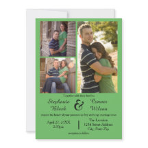 3 fotos verdes - Invitación a la boda