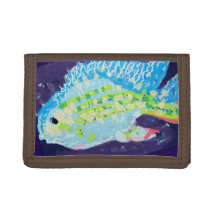Cartera de hombre: pez tropical
