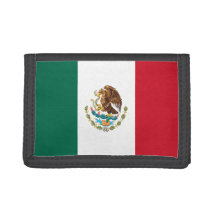 Cartera de nylon triple de la bandera de México