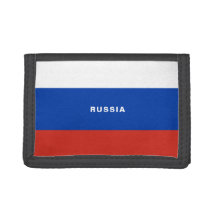 Cartera de nylon triple de la bandera de Rusia