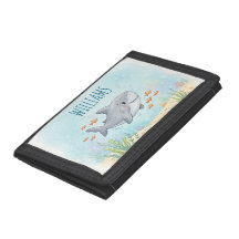 Cartera infantil de océano y tiburón lindo para ni