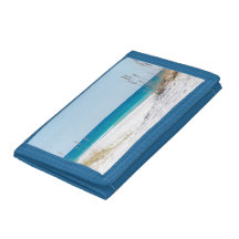 Cartera TriFold en la playa del Golfo de México