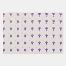 3 hojas de papel de ajuste de diseño floral (mixto