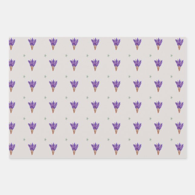 3 hojas de papel de ajuste de diseño floral (mixto (Anverso)