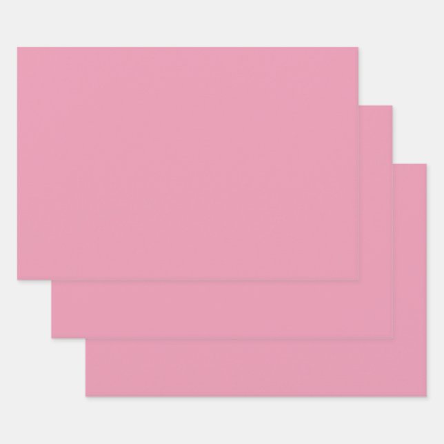 3 hojas de papel de regalo en rosa (Set)