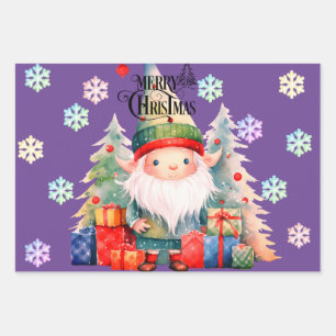 3 hojas Navidades envolver papel diferentes Temas