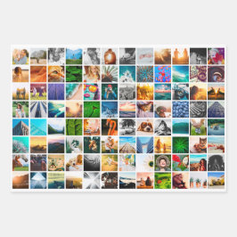 3 hojas Papel de envolvimiento blanco cuadrado de