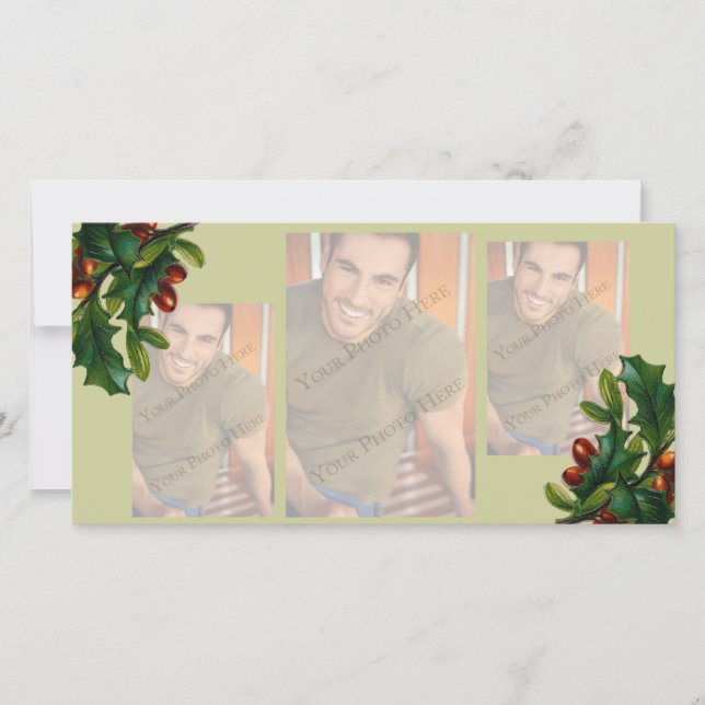 3 imágenes de tarjetas de fotos navideñas (Anverso)