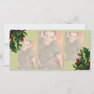 3 imágenes de tarjetas de fotos navideñas